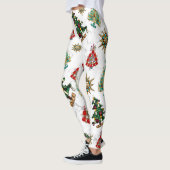 Stilvolle Weihnachtsbaum Jewel Pattern White Leggings (Links)