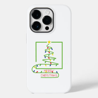 Stilvolle Weihnachtsbaum mit Glühbirnen Case-Mate iPhone 14 Pro Hülle