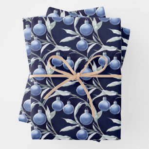 Stilvolle Weihnachtsbaum-Ornamente Urlaub Geschenkpapier Set