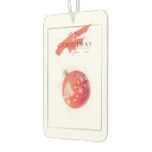 Stilvolle Weihnachtsbaum Roter Ball in Watercolor Autolufterfrischer (Links)