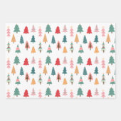 Stilvolle Weihnachtsbaumdrucke Geschenkpapier Set (Vorderseite 3)