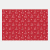 Stilvolle Weihnachtsbaumdrucke Geschenkpapier Set (Vorderseite 2)