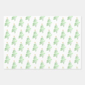 Stilvolle Weihnachtsbaumdrucke Geschenkpapier Set (Vorderseite)