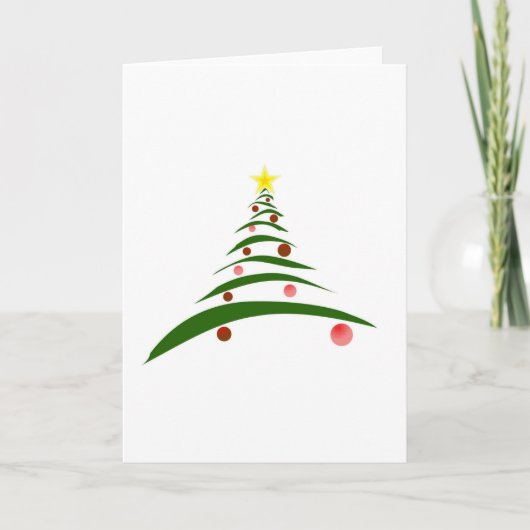 Stilvolle Weihnachtsbaume Feiertagskarte (Vorderseite)