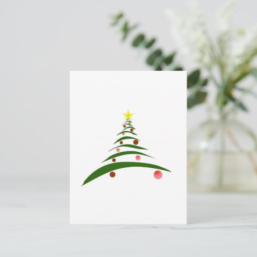 Stilvolle Weihnachtsbaume Feiertagspostkarte (Stehend Vorderseite)