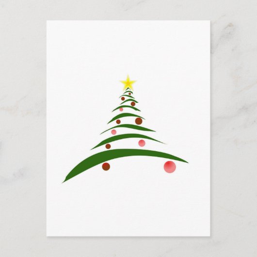 Stilvolle Weihnachtsbaume Feiertagspostkarte (Vorderseite)