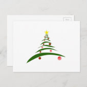 Stilvolle Weihnachtsbaume Feiertagspostkarte (Vorne/Hinten)