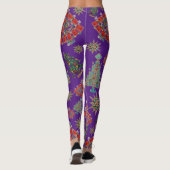 Stilvolle Weihnachtsbaume Jewel Bling Leggings (Rückseite)