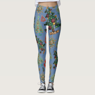 Stilvolle Weihnachtsbaume Jewel Bling Leggings