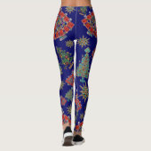 Stilvolle Weihnachtsbaume Jewel Bling Leggings (Rückseite)
