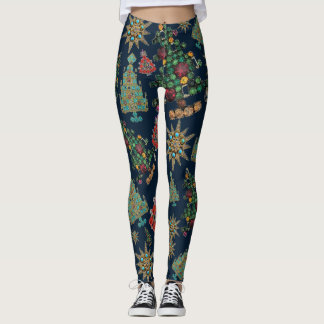Stilvolle Weihnachtsbaume Jewel Bling Leggings