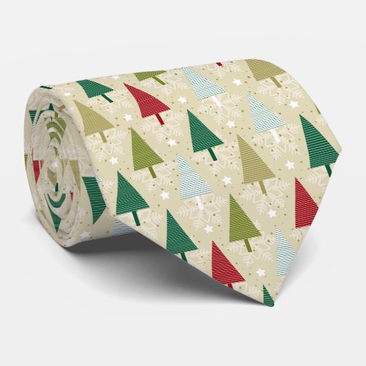 Stilvolle Weihnachtsbäume Krawatte (Gerollt)