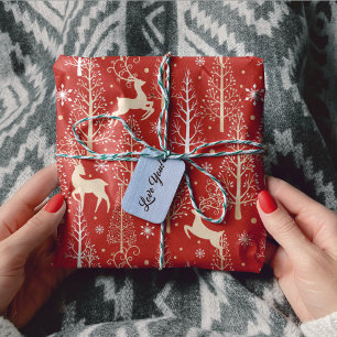 Stilvolle Weihnachtsbäume reinigen rot Geschenkpapier