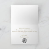 Stilvolle Weihnachtsbäume und Schneeflocken Karte (Innenseite)