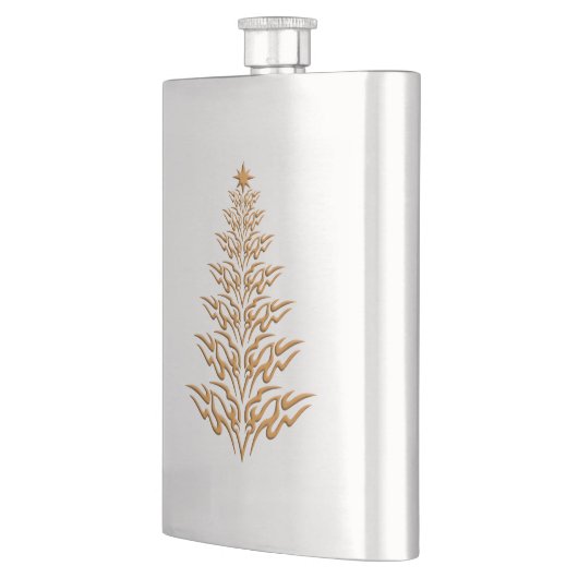 Stilvolle Weihnachtsbaumflasche Flachmann (Links)