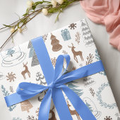 Stilvolle Weihnachtsbaumschneeflocke Geschenkpapier