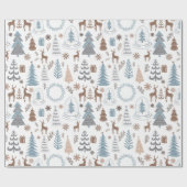 Stilvolle Weihnachtsbaumschneeflocke Geschenkpapier (Flach)