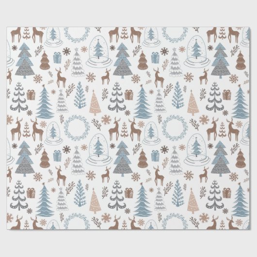 Stilvolle Weihnachtsbaumschneeflocke Geschenkpapier (Flach)