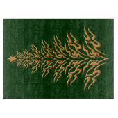 Stilvolle Weihnachtsbaumschneide Schneidebrett (Vorderseite)