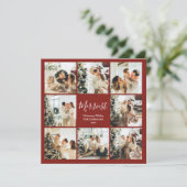 Stilvolle Weihnachtsfoto Collage Feiertagskarte (Stehend Vorderseite)