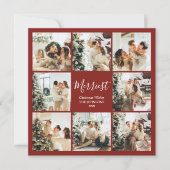 Stilvolle Weihnachtsfoto Collage Feiertagskarte (Vorderseite)