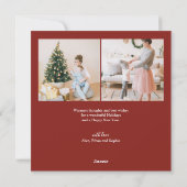 Stilvolle Weihnachtsfoto Collage Feiertagskarte (Rückseite)