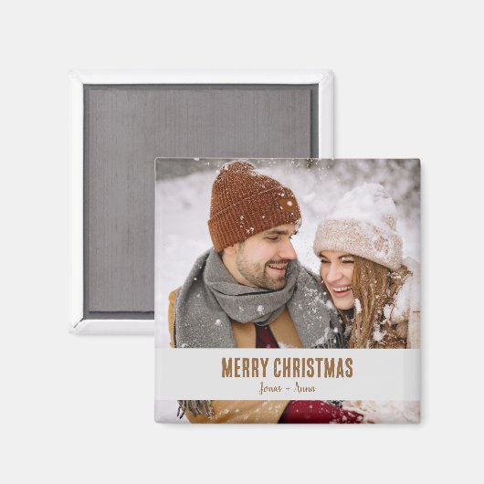 Stilvolle Weihnachtsgeschenke Gedenkstätte Foto-Sa Magnet (Vorderseite/Rückseite)