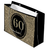 Stilvolle Weihnachtsgeschenktasche 60. Große Geschenktüte (Vorderseite Schrägansicht)