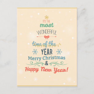 Stilvolle Weihnachtsgrüße-Typografie Feiertagspostkarte