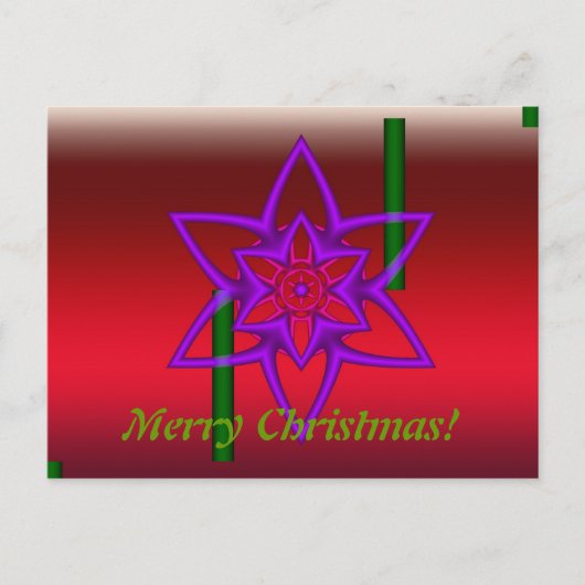 Stilvolle Weihnachtskarte Feiertagspostkarte (Vorderseite)
