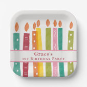 Stilvolle Weihnachtskerzen aller Zeiten Pappteller (Vorderseite)