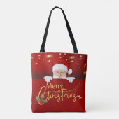 Stilvolle Weihnachtsmann frohe Weihnachten Tasche (Rückseite)
