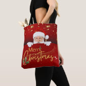 Stilvolle Weihnachtsmann frohe Weihnachten Tasche (Von Nahem)