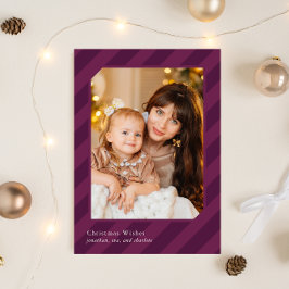 Stilvolle Weihnachtsstreifen einfach ein elegantes Feiertagskarte