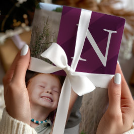 Stilvolle Weihnachtsstreifen Fotocollage Urlaub Geschenkpapier