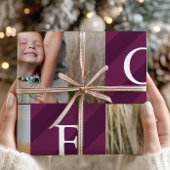 Stilvolle Weihnachtsstreifen Fotocollage Urlaub Geschenkpapier