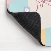 Stilvolle Weimaraner Einfache farbige Hündin Mousepad (Ecke)