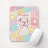 Stilvolle Weimaraner Einfache farbige Hündin Mousepad (Mit Mouse)