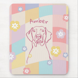 Stilvolle Weimaraner Einfache farbige Hündin Mousepad
