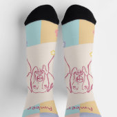 Stilvolle Weimaraner Einfache farbige Hündin Socken (Oben)