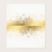 Stilvolle Weiß-und des GoldSnowflakes| Platzkarten Visitenkarten (Außenseite Aufgefaltet)