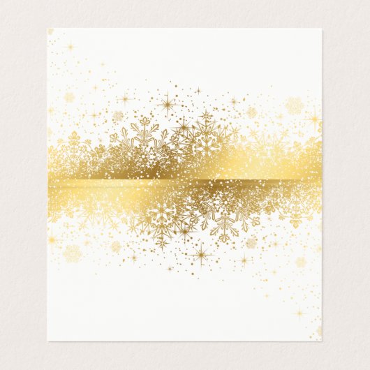 Stilvolle Weiß-und des GoldSnowflakes| Platzkarten Visitenkarten (Innenseite Aufgefaltet)