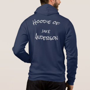 Stilvolle weiße Beschriftung, Titel, Name, Bogen Hoodie