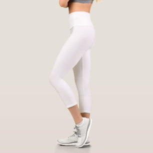 Stilvolle weiße Capri Leggings für Aktiv