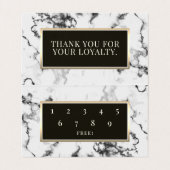 Stilvolle weiße Marmorplatte elegante Visitenkarte Visitenkarten (Innenseite Aufgefaltet)