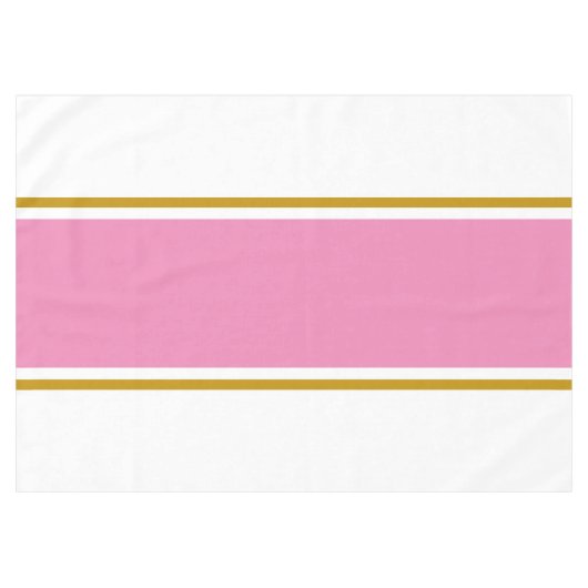Stilvolle, weiße rosa braune Rennstreifen auf weiß Tischdecke (Vorderseite (Horizontal))