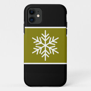 Stilvolle Weiße Schneeflocke Goldene Olivenhaine Case-Mate iPhone Hülle