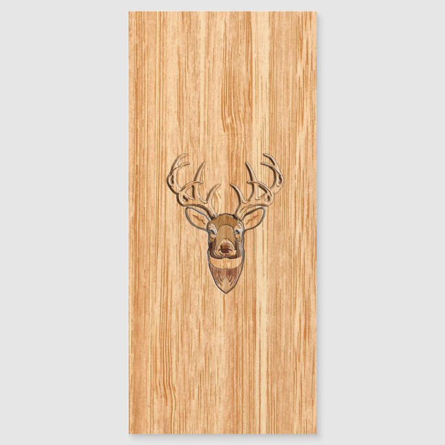 Stilvolle Weiße Schwanz Hirschkopf Leichtholzkörnc Magnetkarte (Vorderseite)