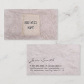 Stilvolle weiße Tierpelz-Visitenkarte Visitenkarte (Vorne/Hinten)