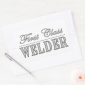 Stilvolle Welders : First Class Welder Rechteckiger Aufkleber (Umschlag)